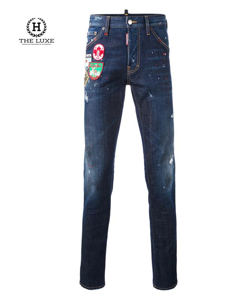 Jeans Dsquared2 Thêu Tag Hông