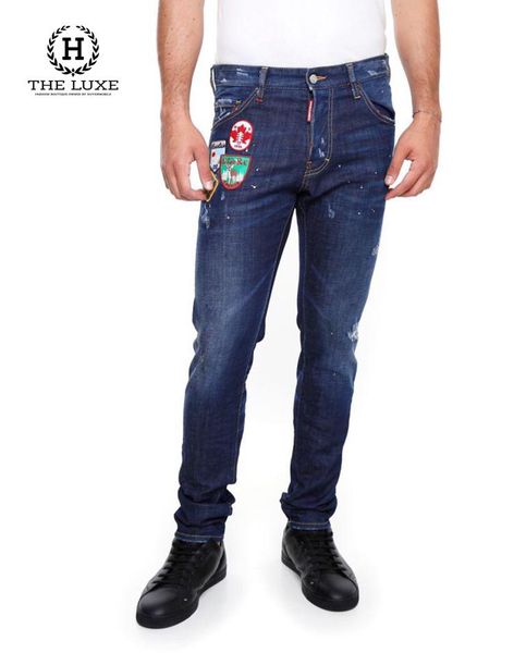 Jeans Dsquared2 Thêu Tag Hông