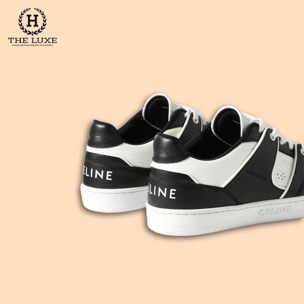 sneaker Celine đen trắng chữ gót