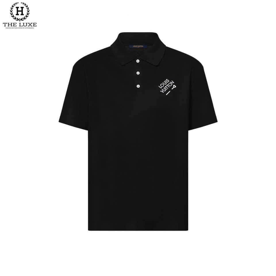 Polo LOUIS VUITTON đen móc ngực