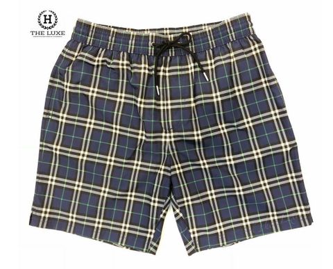  Quần short gió Burberry xanh kẻ nhỏ 