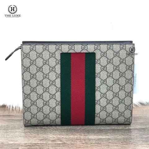  Pochette Gucci Canvas Vân Mono 