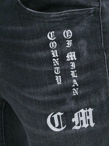 Jeans Marcelo Burlon lông chuột chữ trắng