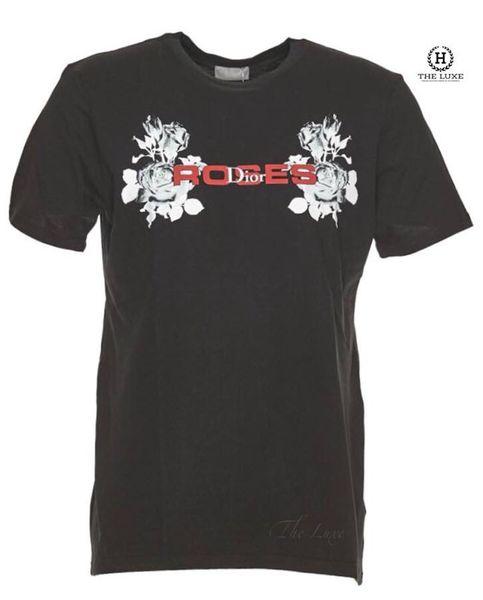 T- shirt Dior hoa hồng