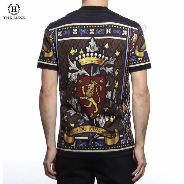 T-shirt Dolce & Gabbana Họa Tiết Sư Tử Vương Miệng