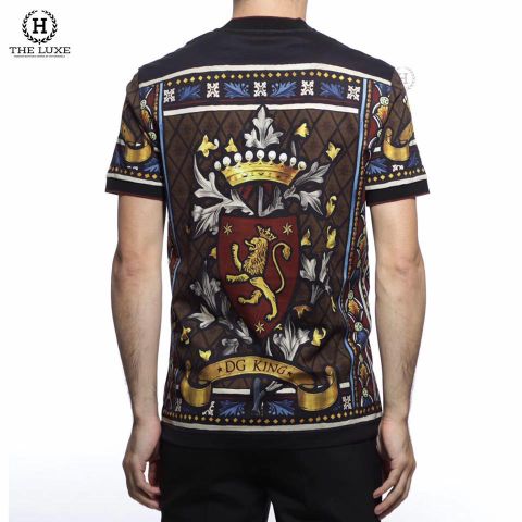  T-shirt Dolce & Gabbana Họa Tiết Sư Tử Vương Miệng 