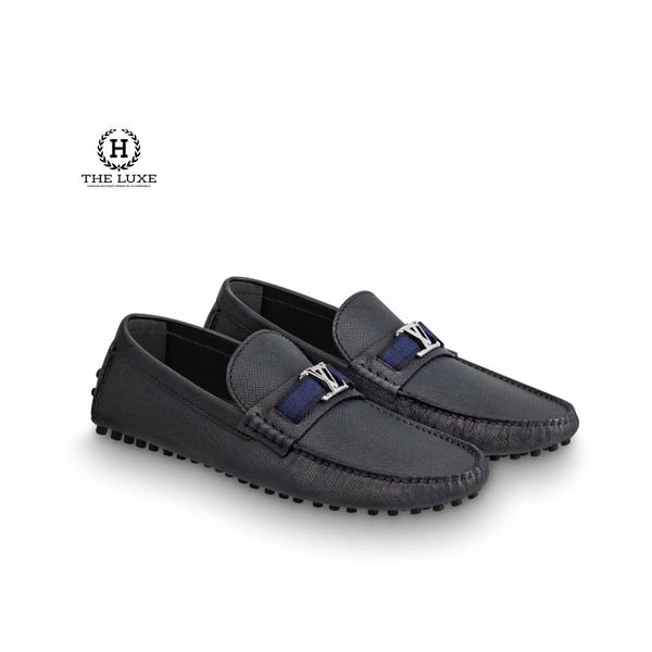 Mocca Louis Vuitton Hockenhiem Taiga Navy Vạt Xanh Đen