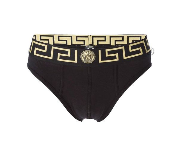 Underwear Versace Đen Cạp Họa Tiết Vàng