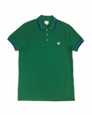  Polo Kenzo Xanh Mạ Viền Xanh Dương Tag Ngực 