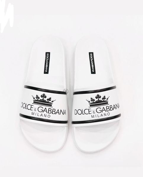 Slide Dolce & Gabbana Embossed White new season 2019