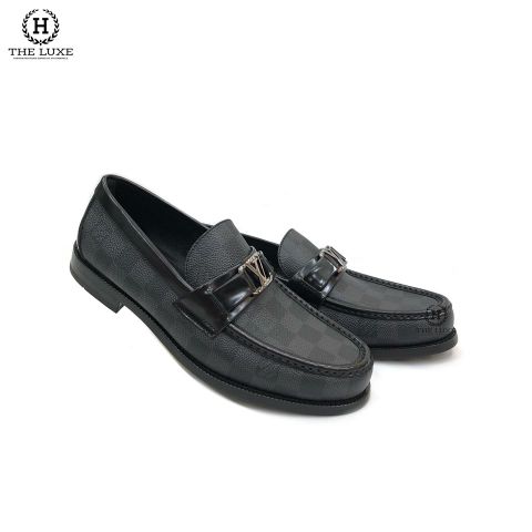  Loafer LV Major Hockenhiem Damier Đen Ghi 