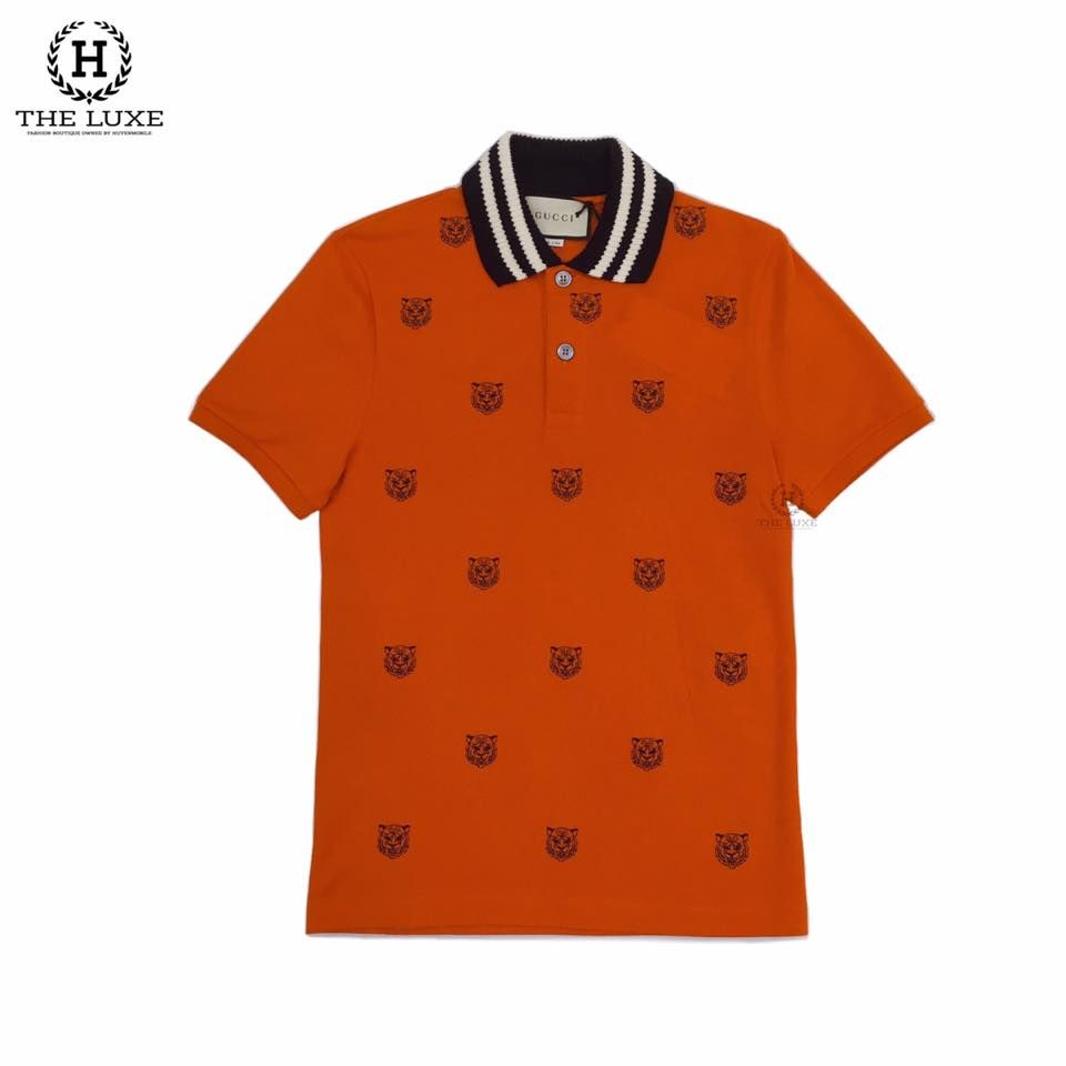 Polo Gucci Cam Nhiều Hổ Cổ Len