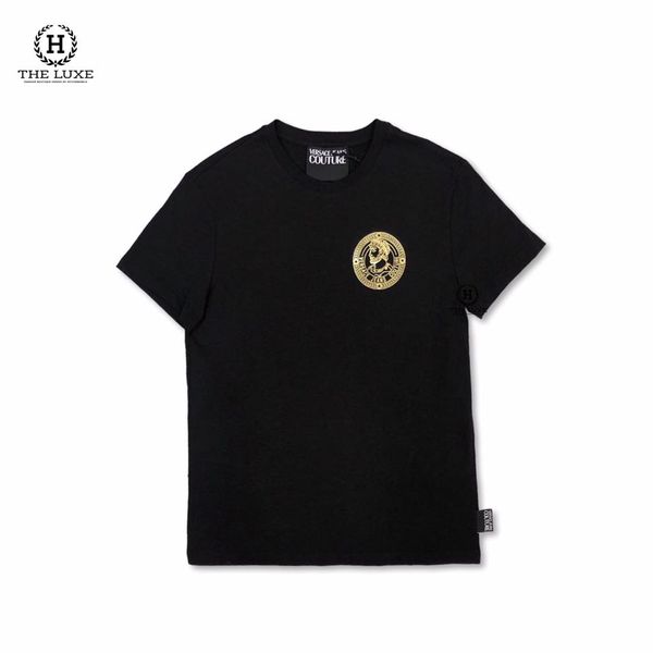 T-shirt Versace Jeans Đen Tag Ngực Vàng