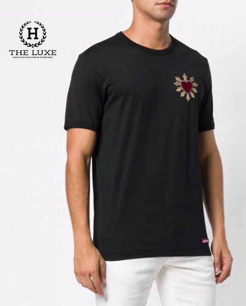 T-Shirt Dolce & Gabbana đen tim đỏ