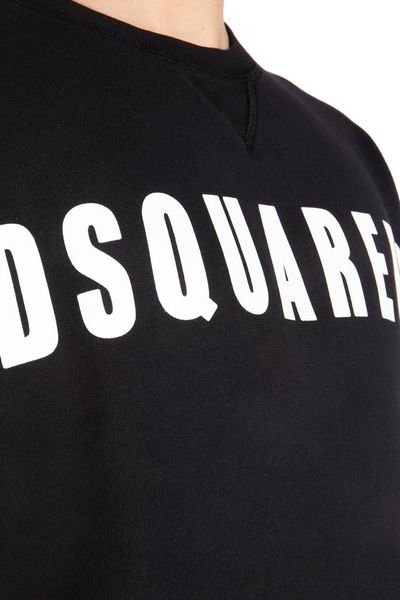 Áo Nỉ Dsquared2 Đen Chữ Ngực