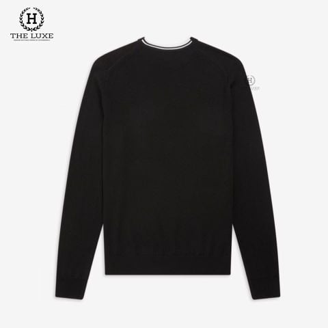  Áo Len Fred Perry Đen Tag Ngực 