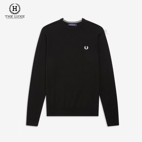  Áo Len Fred Perry Đen Tag Ngực 