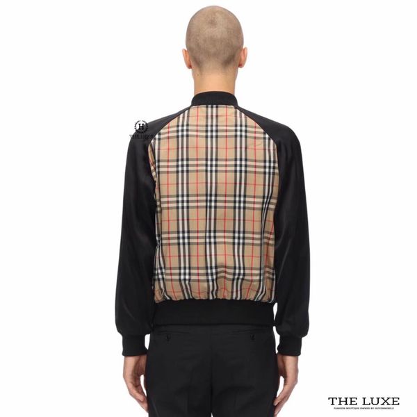 Áo Bomber Jacket Burbery Check