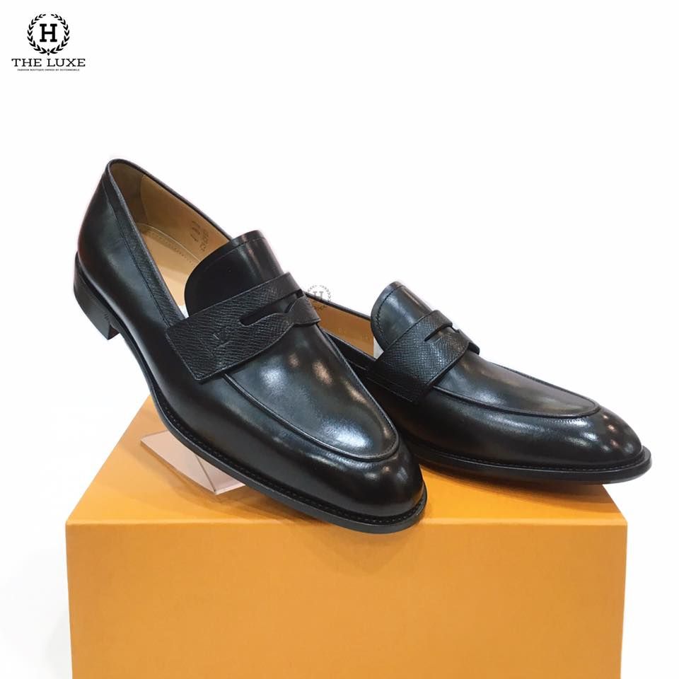 Loafer Louis Vuitton Shade Da Đen Trơn