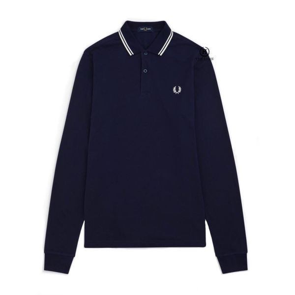 Áo Len Fred Perry Navy Tag Ngực Trắng