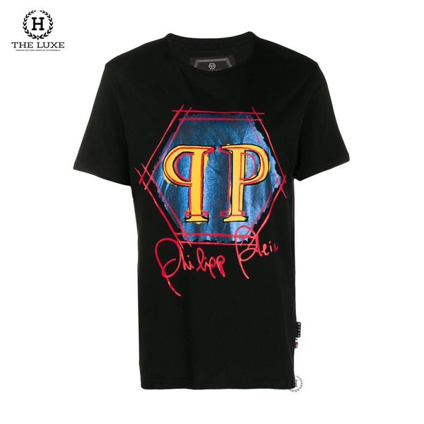 T-shirt Philipp Plein Statement Logo Đen