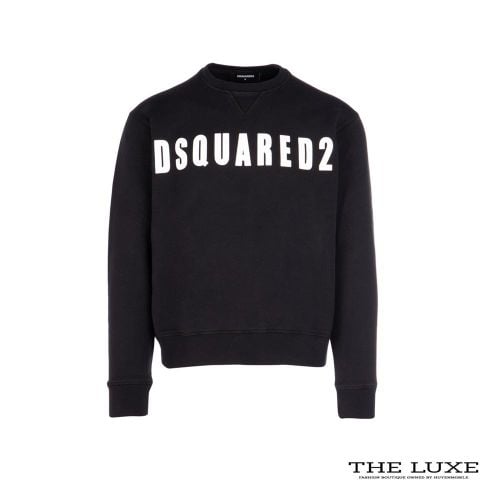  Áo Nỉ Dsquared2 Đen Chữ Ngực 