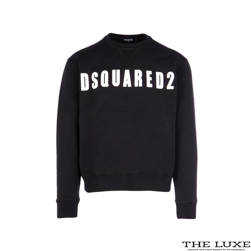 Áo Nỉ Dsquared2 Đen Chữ Ngực