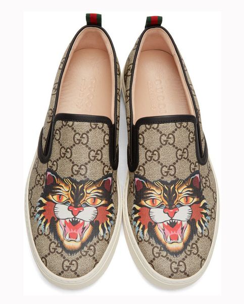 Slip on Gucci Vân Mono Mặt Hổ