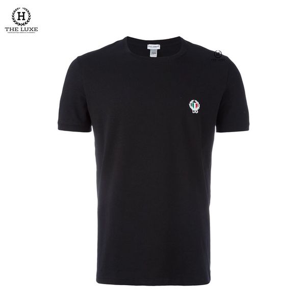 T-shirt Dolce & Gabbana Đen Tag Ngực Bông Lúa