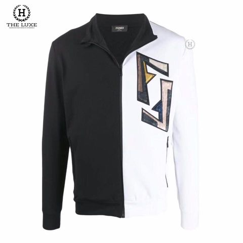  Áo Khoác Nỉ Fendi Logo Track Jacket 