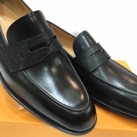  Loafer Louis Vuitton Shade Da Đen Trơn 