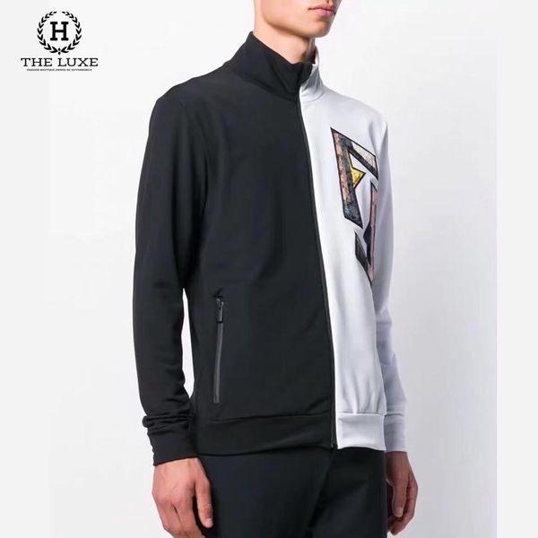 Áo Khoác Nỉ Fendi Logo Track Jacket