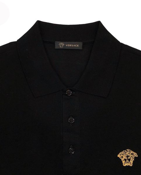 Polo Versace Đen Tag Vàng Medusa