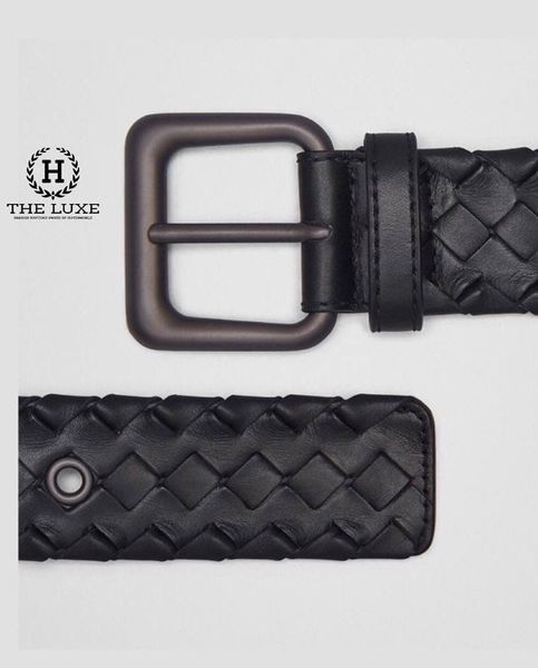 Belt Botega da đen khóa cài bản 3,5