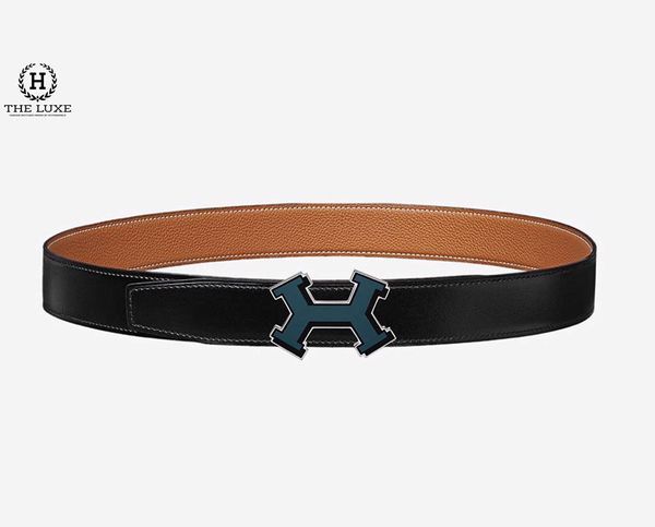 Street Hermes Belt Buckle & Reversible Leather Strap 32 mm