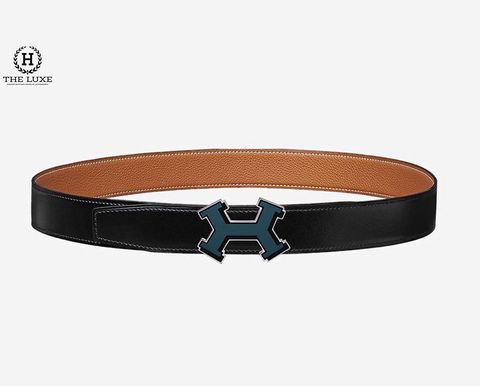  Street Hermes Belt Buckle & Reversible Leather Strap 32 mm 