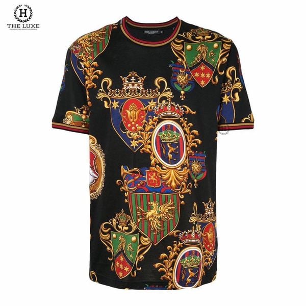 Tshirt Dolce & Gabbana Đen Huy Hiệu Ngực