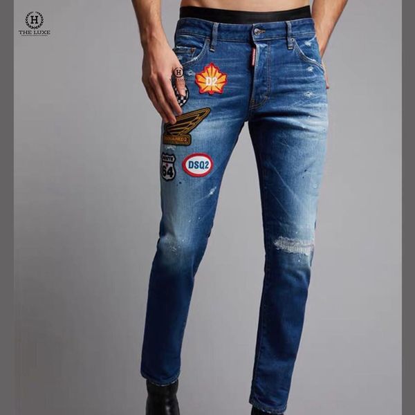 Jeans Dsquareds Dáng Skater Logo Đùi