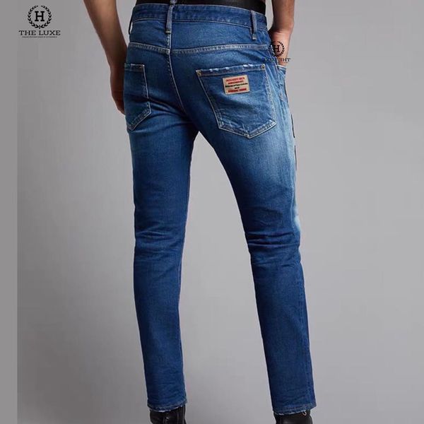 Jeans Dsquareds Dáng Skater Logo Đùi