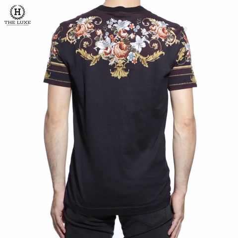  Tshirt Dolce & Gabbana Đen Hoa Chữ Vương Miện 