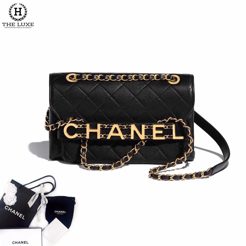 Calfskin & Gold-Tone Metal Chanel