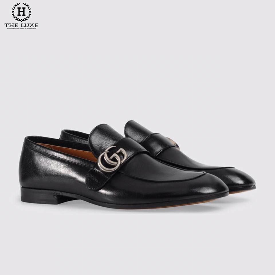 Loafer Gucci Đen Tag Bạc