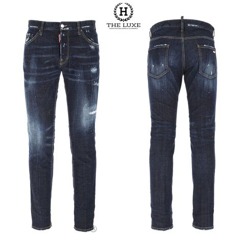  Jeans Dsquared2 Xanh Rách Nhẹ 