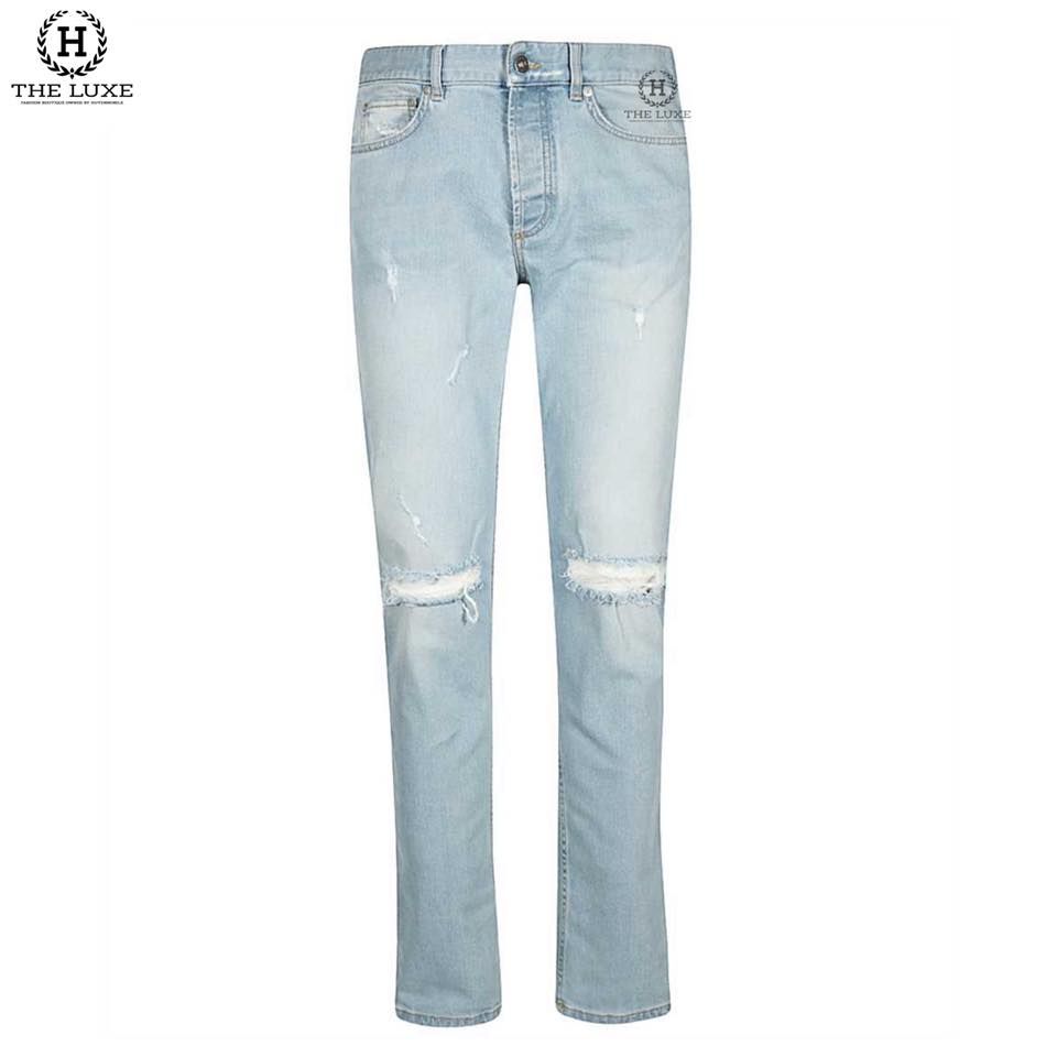 Quần Jeans Givenchy Xanh Rách Gối – TheLuxe