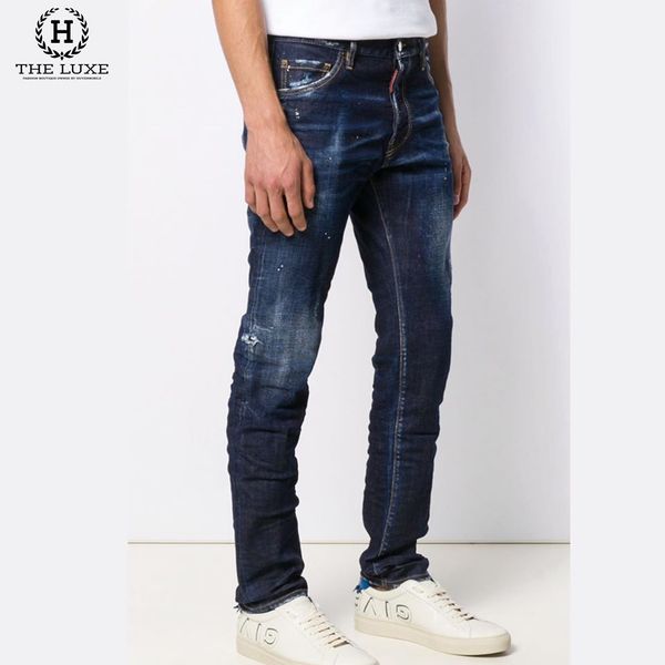 Jeans Dsquared2 Xanh Rách Nhẹ