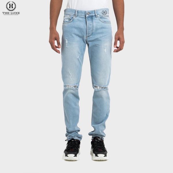 Quần Jeans Givenchy Xanh Rách Gối