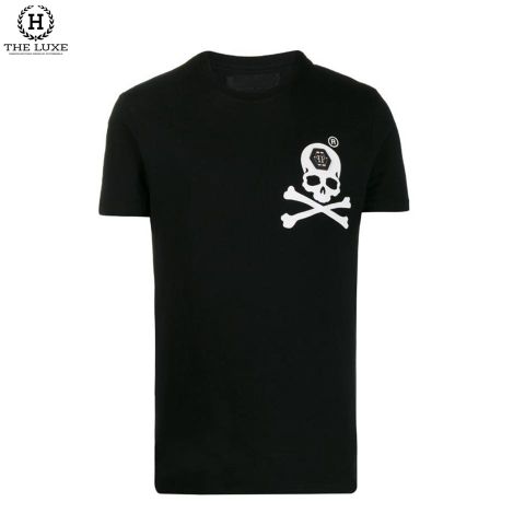  T-shirt Philipp Plein Đen Logo Ngực 