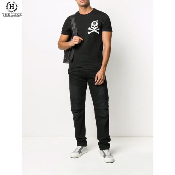 T-shirt Philipp Plein Đen Logo Ngực