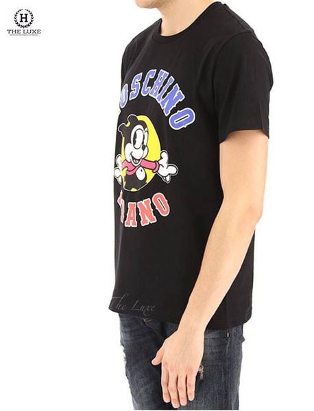 T-Shirt Moschino đen hình Mickey