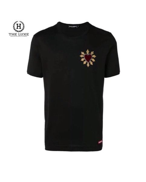 T-Shirt Dolce & Gabbana đen tim đỏ
